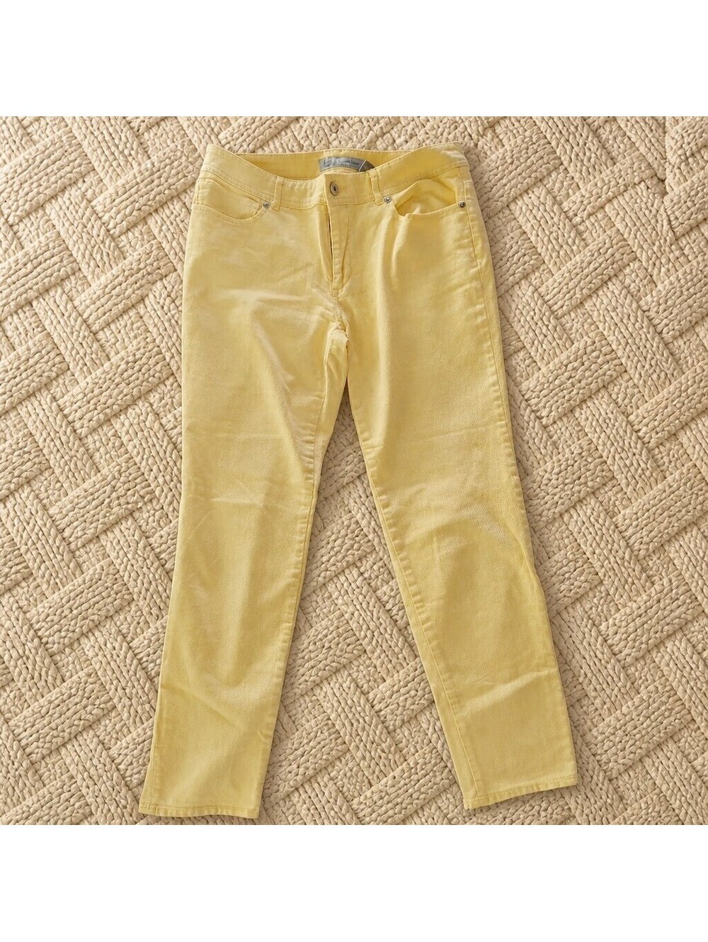 Chico's Platinum Denim Yellow Skinny Jeans Size 0.5